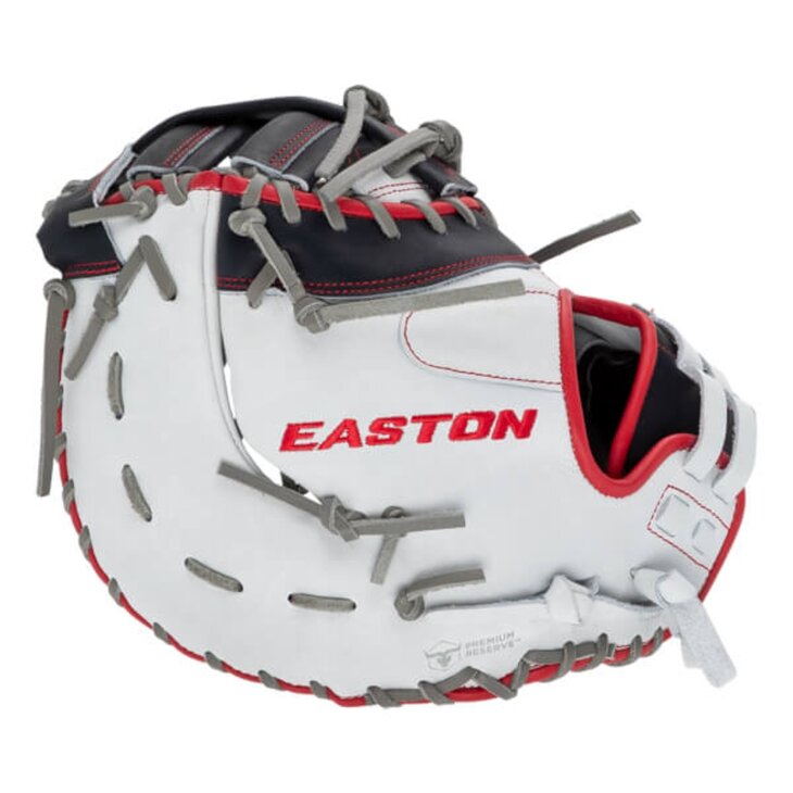 Easton Professional Collection Softball Color Splash 13" First Base Glove White/Navy/Red RHT