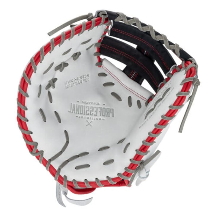 Easton Professional Collection Softball Color Splash 13" First Base Glove White/Navy/Red LHT