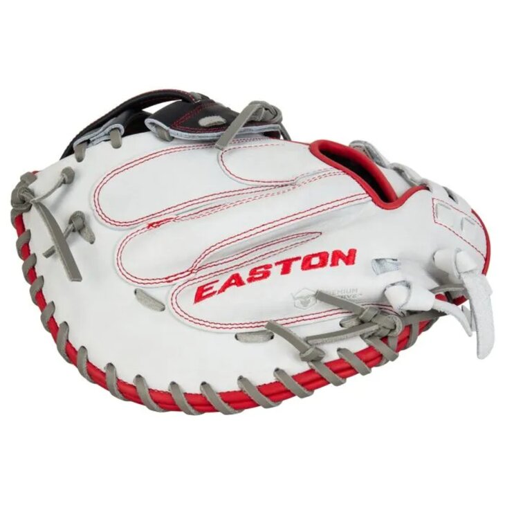 Easton Professional Collection Softball Color Splash 34" Catcher Glove White/Navy/Red RHT