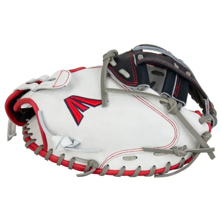 Easton Professional Collection Softball Color Splash 34" Catcher Glove White/Navy/Red RHT