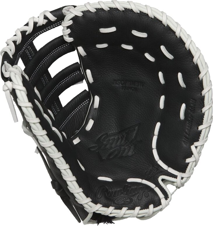 Rawlings Shut Out Softball 12" First Base Glove Black/White RHT