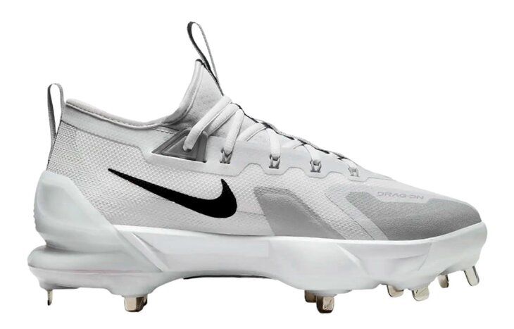 Nike Trout 9 Elite White Metal Cleats