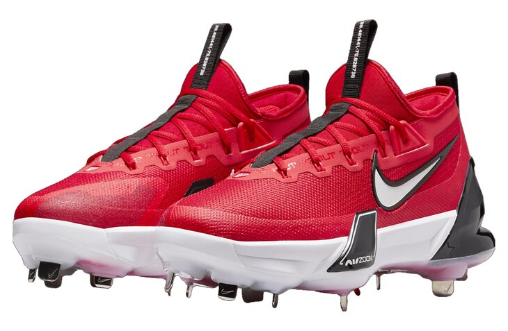 Nike Trout 9 Elite Scarlet Metal Cleats