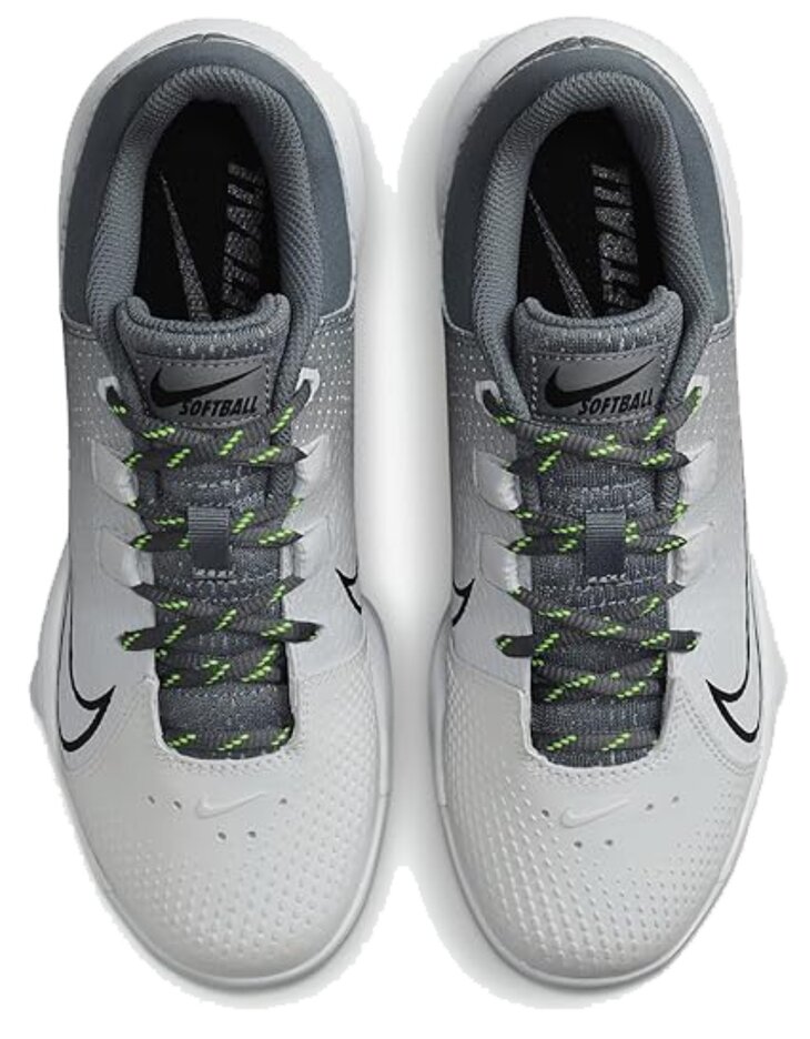 Nike Hyperdiamond 4 Pro White/Grey Low Rubber Cleats