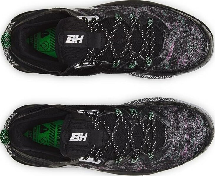 Under Armour Harper 8 Elite Black/Green High Rubber Cleats