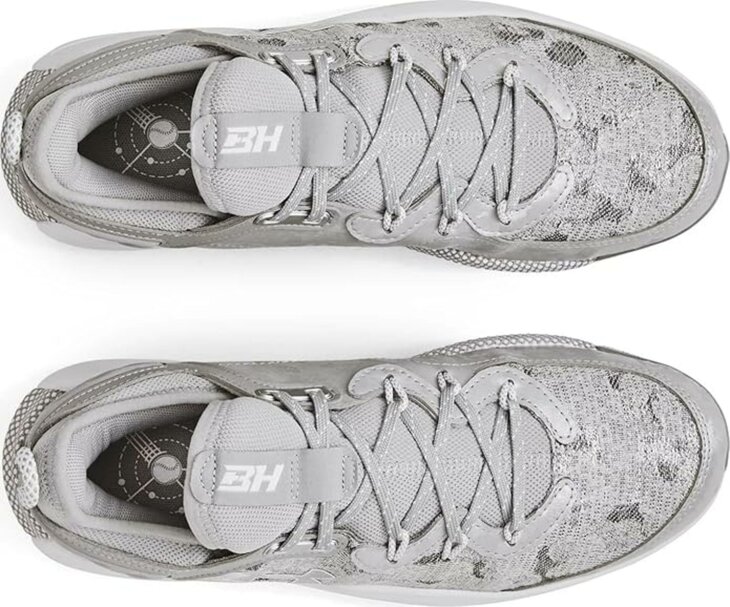 Under Armour Harper 8 Elite Grey/Silver High Rubber Cleats