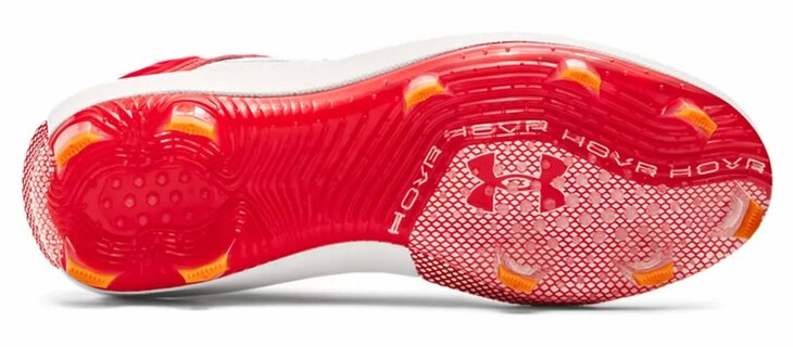 Under Armour Harper 8 Elite Scarlet/Silver High Rubber Cleats