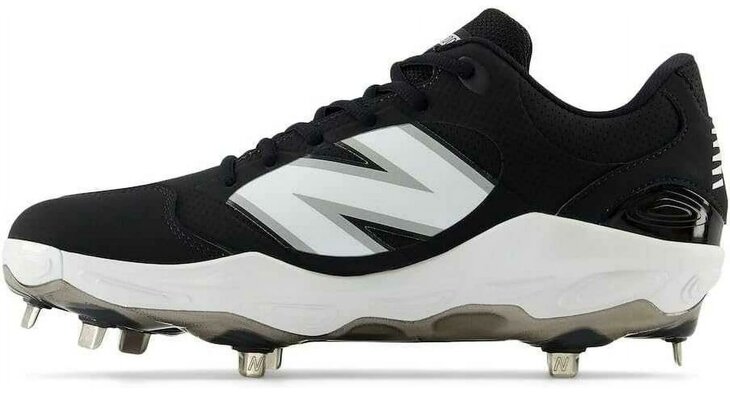 New Balance L3000BK7 Black/White Metal Cleats