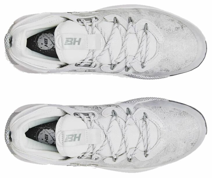 Under Armour Harper 8 White/Silver Metal Cleats