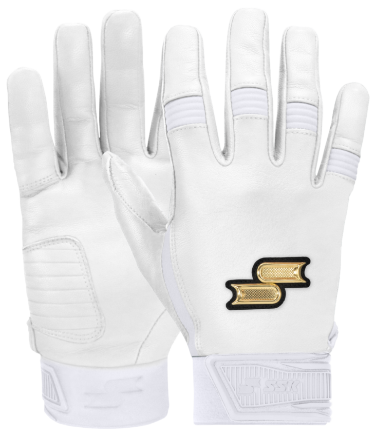 SSK Showcase Batting Gloves White