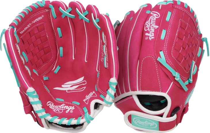 Rawlings Sure Catch Softball 10.5'' Youth Glove Pink/Mint/White RHT