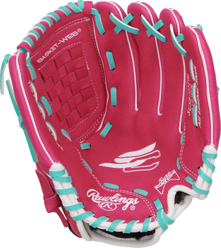 Rawlings Sure Catch Softball 10.5'' Youth Glove Pink/Mint/White RHT