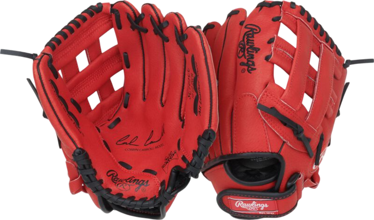 Rawlings Sure Catch Corbin Carrol 10.5" Youth Glove Red/Black RHT