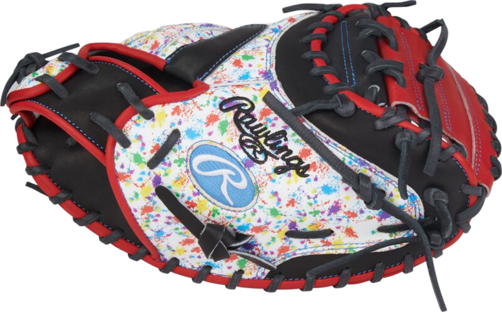 Rawlings Heart of the Hide 33.5" Catcher Glove Black/Red/Splatter RHT
