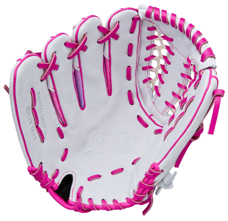 Wilson A440 12" Youth Outfield Glove White/Pink/Galaxy LHT