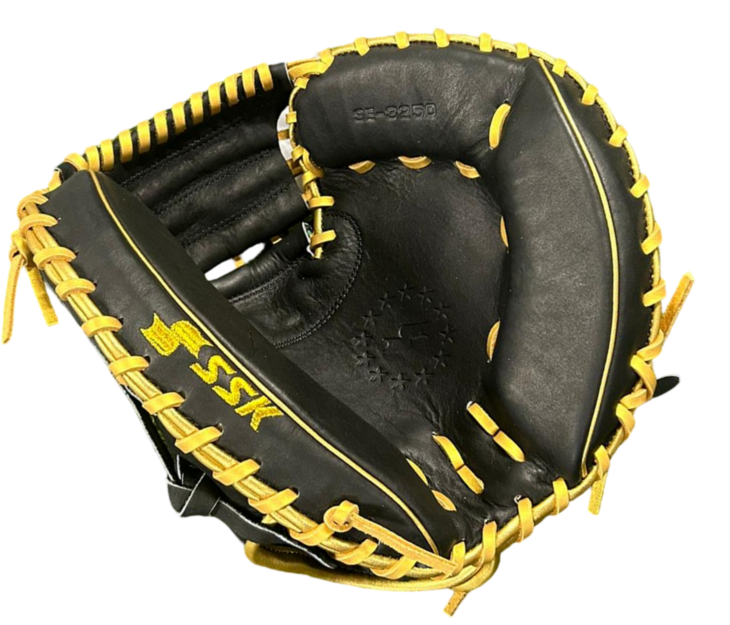 SSK EBC50 32.5" Catcher Glove Crocodile Pattern Black/Gold RHT