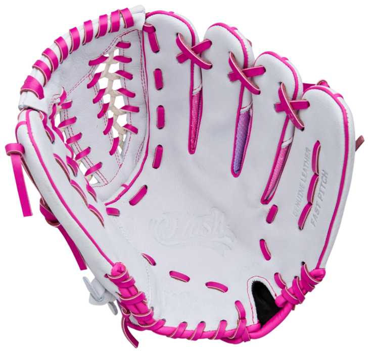Wilson A440 12" Youth Outfield Glove White/Pink/Galaxy RHT