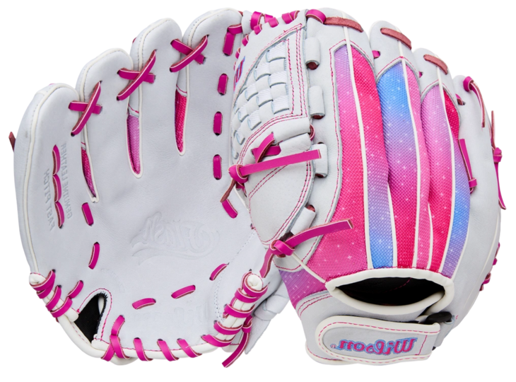 Wilson A440 11.5" Youth Infield Glove White/Pink/Galaxy LHT