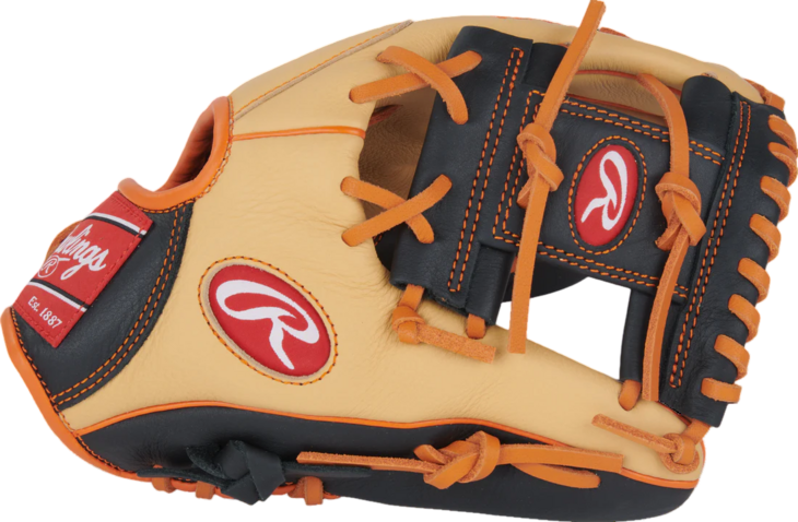 Rawlings Select Pro Lite Jackson Holliday 11.25" Youth Infield Glove Tan/Black/Orange RHT