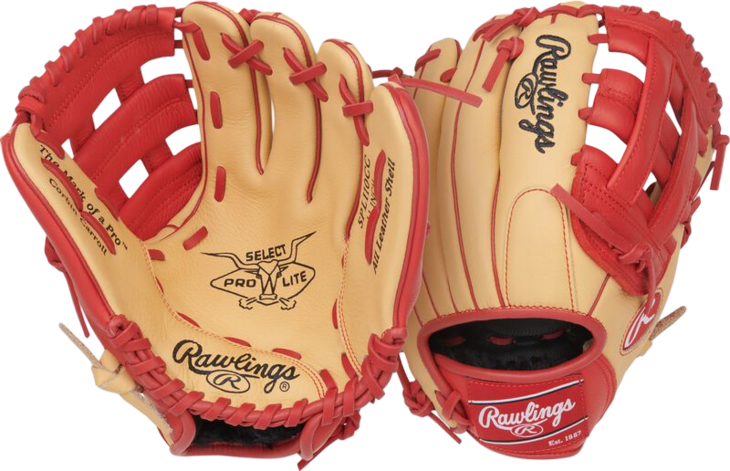 Rawlings Select Pro Lite Corbin Carrol 11" Youth Infield Glove Tan/Scarlet RHT
