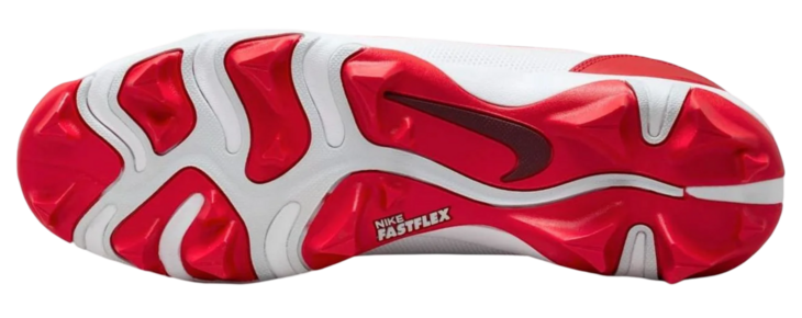 Nike Trout 9 White/University Red Low Rubber Cleats