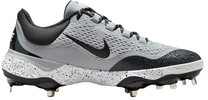Nike Huarache Elite 4 Low Wolf Grey/White/Dark Smoke Grey Metal Cleats