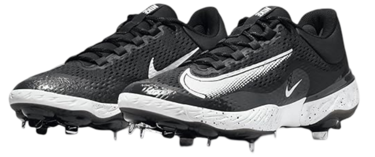 Nike Huarache Elite 4 Low Black/Dark Smoke Grey/White Metal Cleats
