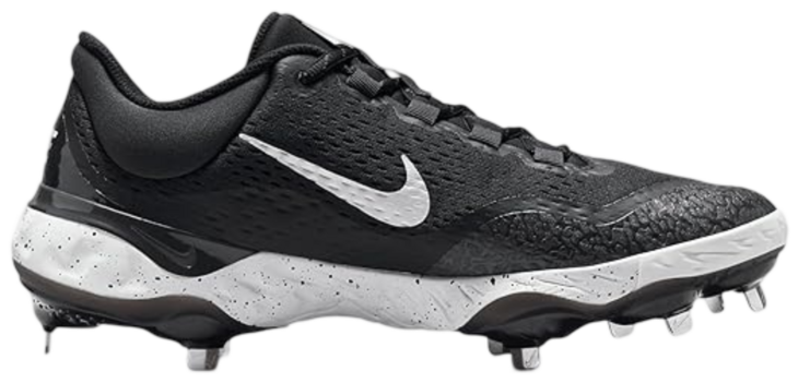 Nike Huarache Elite 4 Low Black/Dark Smoke Grey/White Metal Cleats