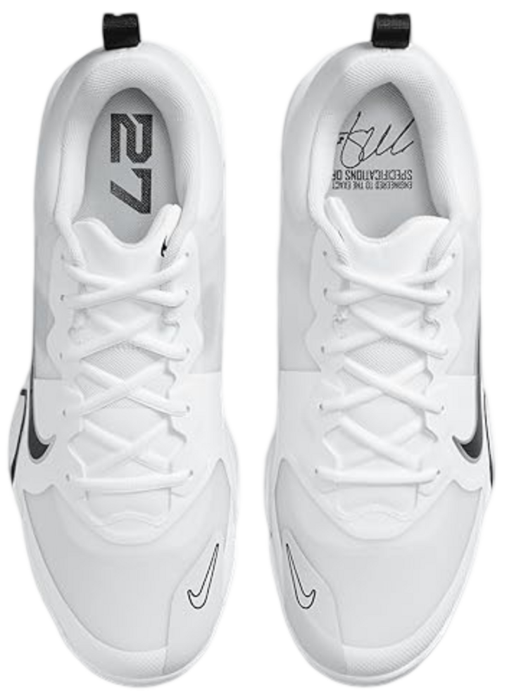 Nike Trout 9 Pro White/Black Metal Cleats