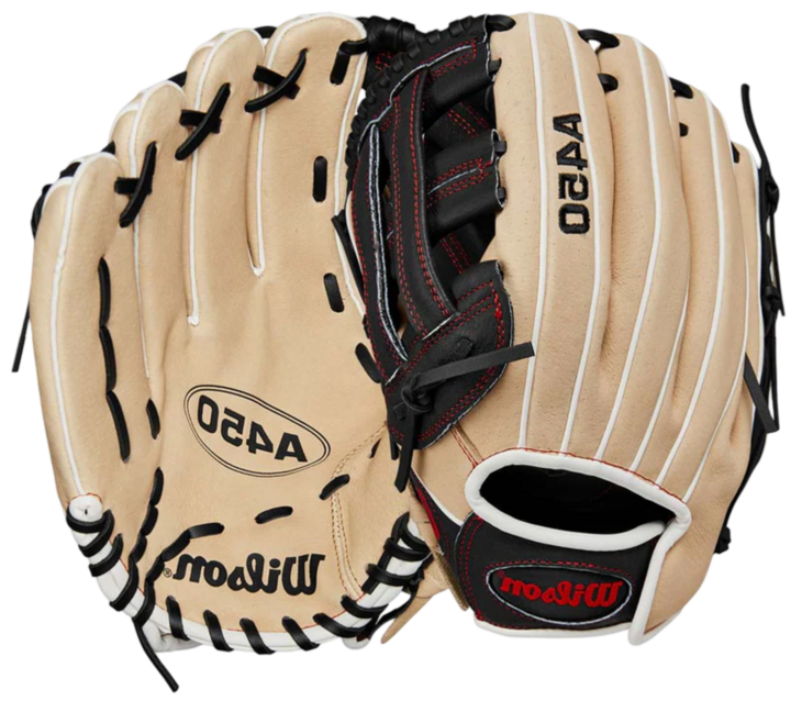 Wilson A450 12" Youth Outfield Glove Tan/Black LHT