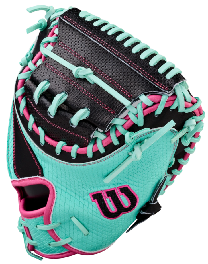 Wilson A2000 M23SS 33.5&rdquo; Catcher Glove Seafoam/Black/Pink