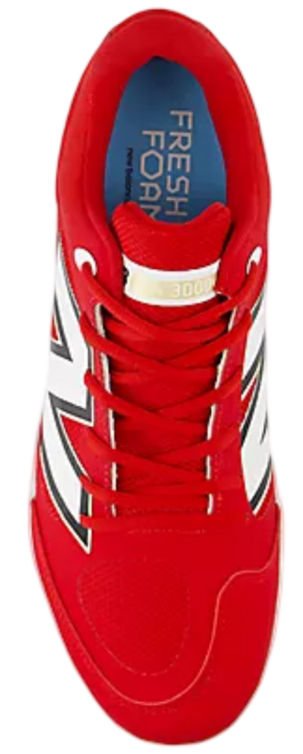 New Balance L3000TR7 Team Red/White Metal Cleats