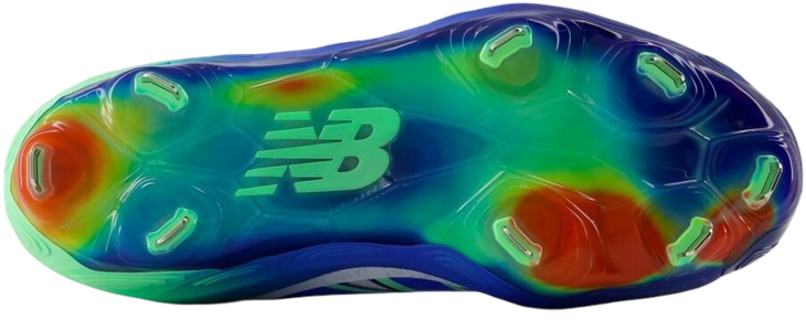 New Balance L3000IT7 White/Electric Jade/Bright Lapis Metal Cleats