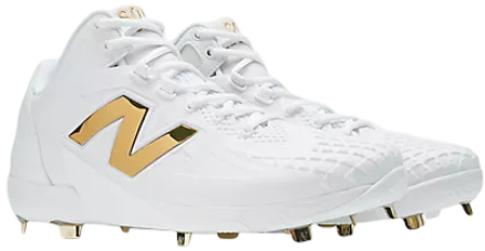 New Balance FuelCell Ohtani 1 White/Gold Metal Cleats