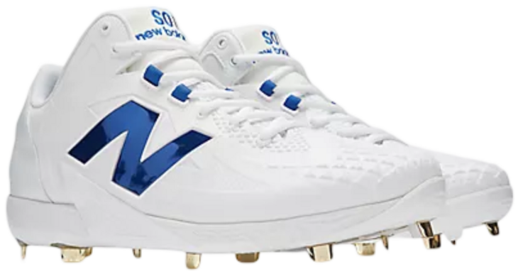 New Balance FuelCell Ohtani 1 White/Royal Metal Cleats
