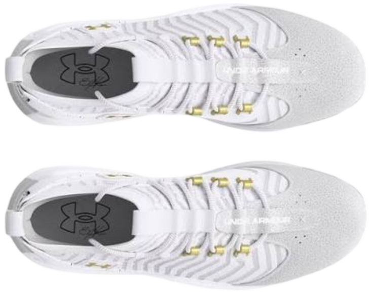 Under Armour Harper 9 Pro White/Metallic Gold Metal Cleats