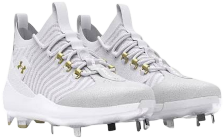Under Armour Harper 9 Pro White/Metallic Gold Metal Cleats