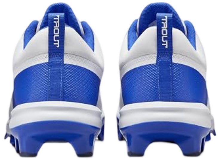 Nike Trout 9 Pro White/Royal Low Rubber Cleats