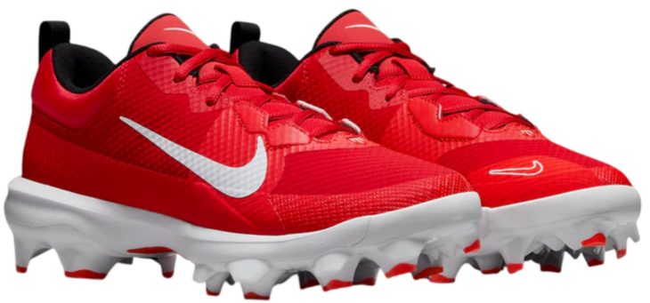 Nike Trout 9 Pro Scarlet/White Low Rubber Cleats