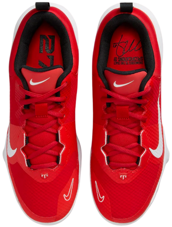 Nike Trout 9 Pro Scarlet/White Low Rubber Cleats