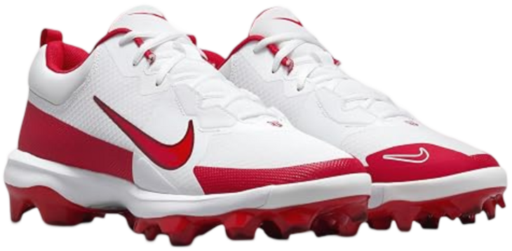 Nike Trout 9 Pro White/Scarlet Low Rubber Cleats