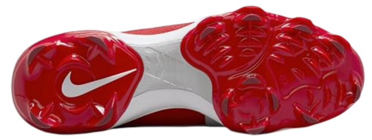 Nike Trout 9 Pro White/Scarlet Low Rubber Cleats