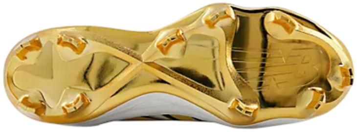 New balance PL3000L7 White/Metalic Gold Rubber Cleats