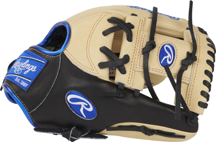 Rawlings Heart of the Hide 11.5" Infield Glove Tan/Black/Blue RHT