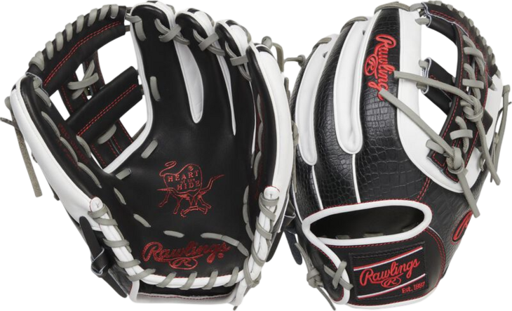 Rawlings Heart of the Hide 11.5" Infield Glove Crocodile Black/White RHT