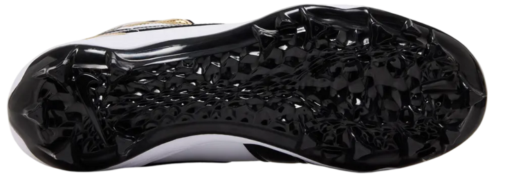 Nike Air Jordan 1 Metallic Gold/White/Black High Rubber Cleats