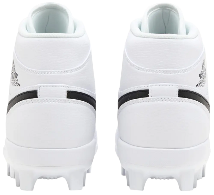 Nike Air Jordan 1 White/Black High Rubber Cleats