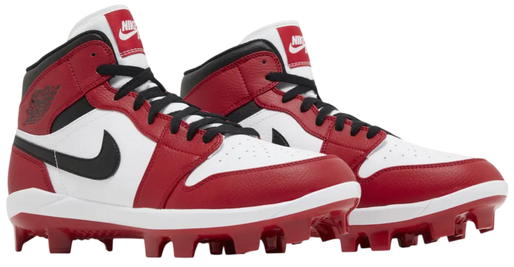 Nike Air Jordan 1 Gym Red/White/Black High Rubber Cleats