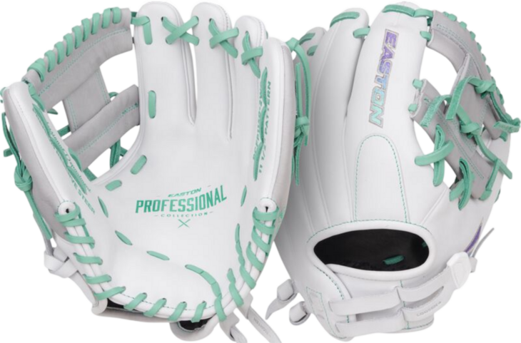 Easton Professional Collection 11.5" Infield Glove  White/Mint/Grey RHT