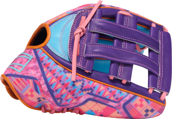 Rawlings REV1X 12.75" Outfield Glove Columbia Blue/Purple/Pink RHT